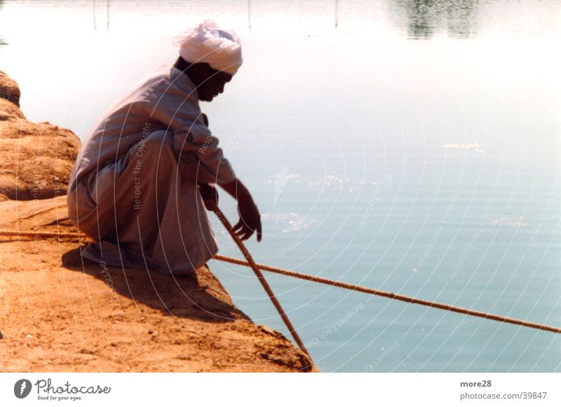 Fischer am Nil Ägypten Zufriedenheit Wasser