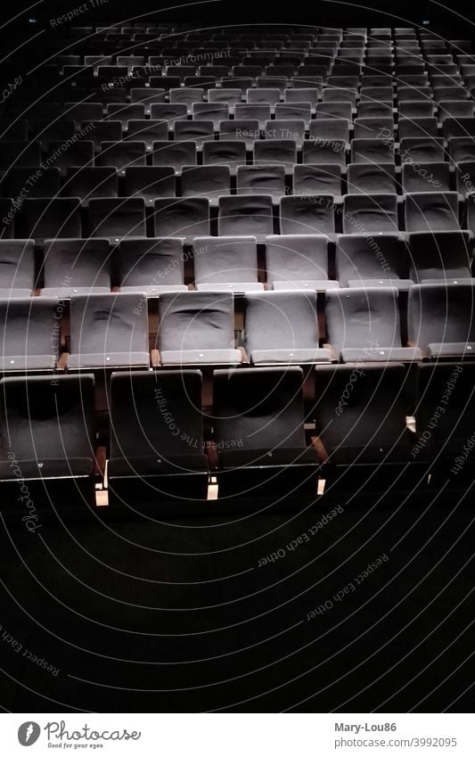 Leere Stuhlreihen im Theater während Corona-Krise Coronakrise Kulturkrise Stühle Sitze Theatersitze leere Reihen Zuschauer Publikum Menschenleer Sitzgelegenheit