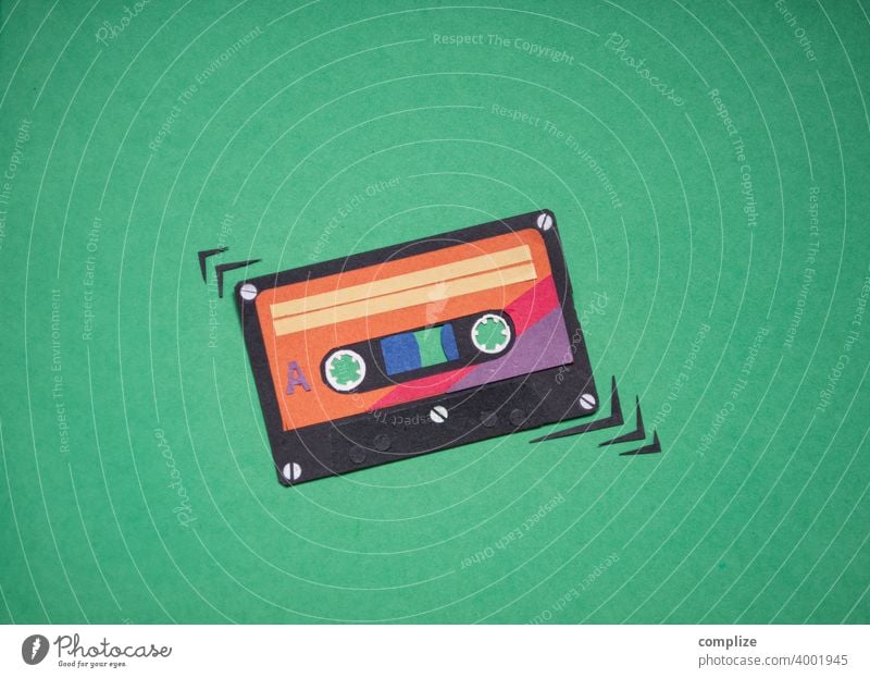 Musik Tape Kassette Vintage achziger Club cassette taperecorder magnetband retro Neunziger Jahre Musikkassette Tonband Tonträger Konzert Popmusik orginale