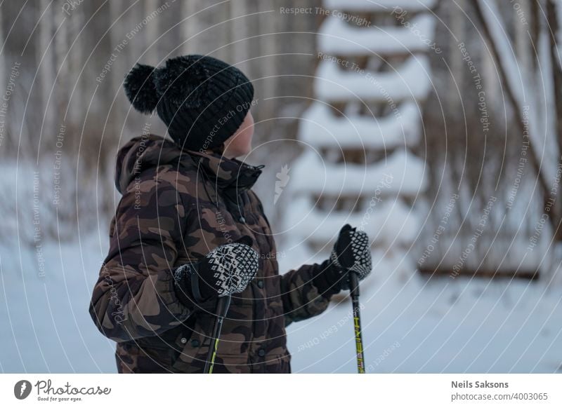 Skifahrer- und Jagdturm Turm Fäustlinge Beanie Wintersport