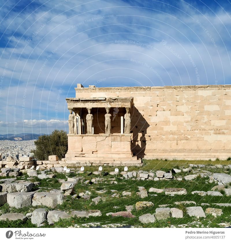 Alter Tempel der Athene auf der Akropolis von Athen - ein lizenzfreies Stock  Foto von Photocase