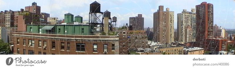 East Side Fernweh New York City Manhattan Upper East Side Distrikt Hochhaus Haus Weitwinkel Panorama (Aussicht) Nordamerika groß Panorama (Bildformat)