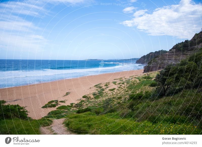 Australischer Strand Meereslandschaft Wasser Natur malerisch MEER im Freien Wahrzeichen Landschaft Felsen Sonnenlicht Ansicht winken Süden Sydney Wales Bucht