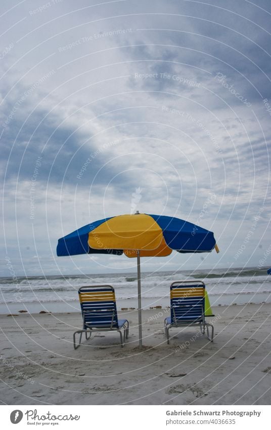 sonnenschirme am strand von trouville - ein lizenzfreies Stock Foto von  Photocase