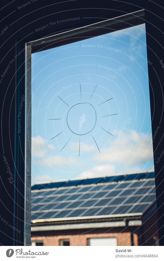 Solarenergie / Sonnenenergie - Sonne / Symbol und Zeichen Erneuerbare Energie Photovoltaik Klima wärmequelle enegiesparen umweltbewusst fotovoltaikanlage