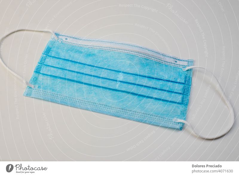 blaue OP-Maske zum Schutz vor Covid Husten Verschmutzung Atemwegserkrankungen behüten Design Masken Medizin Gesundheit Sicherheit Farbe Muster Tod