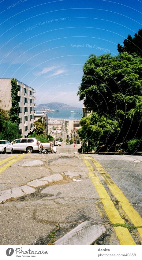 San Fancisco - View to Alcatraz San Francisco Nordamerika Road Straße Blick auf Alcatraz