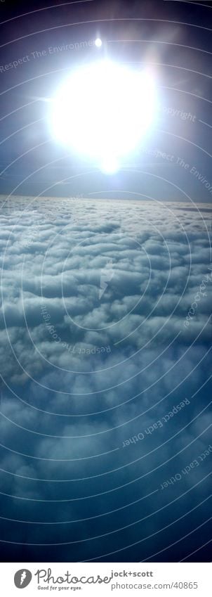 Wie im Flug Sonne natürlich Inspiration Stratosphäre Troposphäre Luftaufnahme abstrakt Silhouette Sonnenstrahlen Gegenlicht Panorama (Aussicht) Schönes Wetter