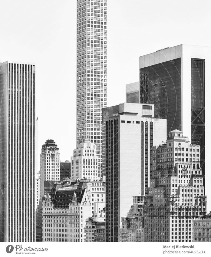 Schwarz-Weiß-Bild von New York diverse Architektur, USA. Manhattan New York State Großstadt schwarz auf weiß Gebäude Stadtbild neu SCHWARZ-WEIß urban Turm