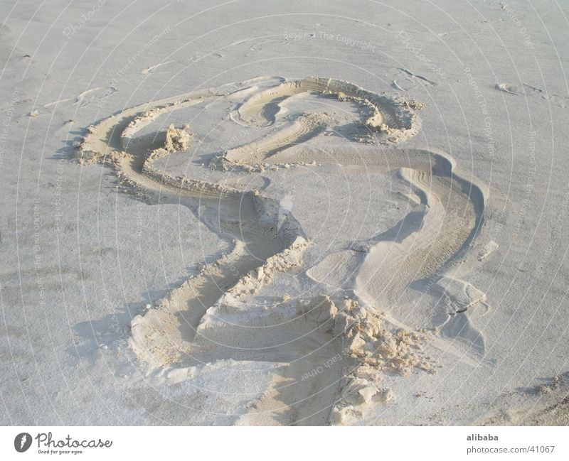 Spuren im Sand Fußspur Muster