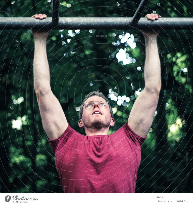 Supermann Gesundheit sportlich Fitness Wellness Leben Sportler Mensch maskulin Junger Mann Jugendliche 1 18-30 Jahre Erwachsene Natur Erfolg muskulös natürlich