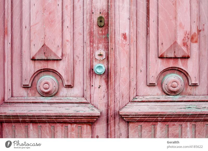 alte Vintage Holztür schließen up abstrakt Zugang Hintergrund braun abschließen Nahaufnahme Farbe Design dreckig Griff Türschloss Eingang Gate Grunge bewachen