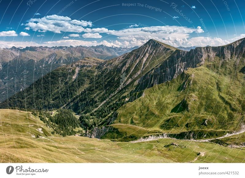 ´`^^/\´ Ferien & Urlaub & Reisen Ferne Freiheit Sommer Berge u. Gebirge wandern Natur Landschaft Himmel Wolken Horizont Schönes Wetter Wiese Alpen Wege & Pfade
