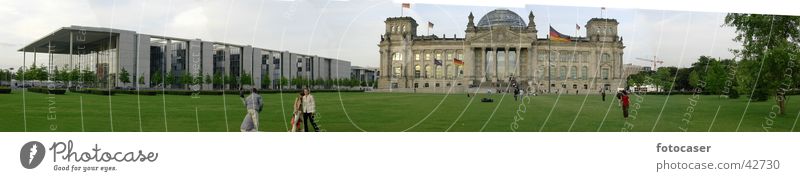 Bundestag Panorama Regierungssitz Panorama (Aussicht) Architektur Deutscher Bundestag Berlin groß Panorama (Bildformat)