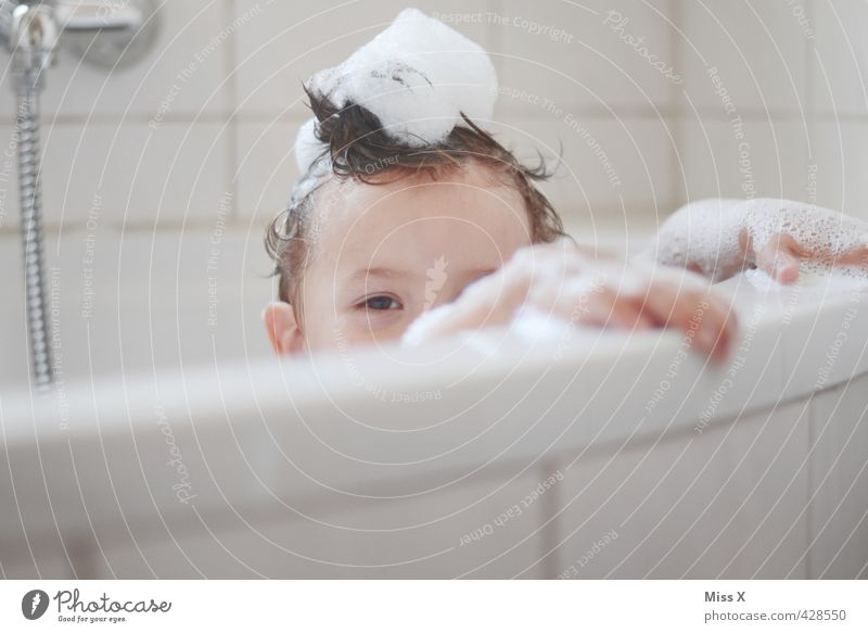 Guck Körperpflege Haare & Frisuren Spielen Badewanne Mensch Kind Kleinkind Kopf 1 1-3 Jahre 3-8 Jahre Kindheit nass Gefühle Stimmung Fröhlichkeit Reinlichkeit