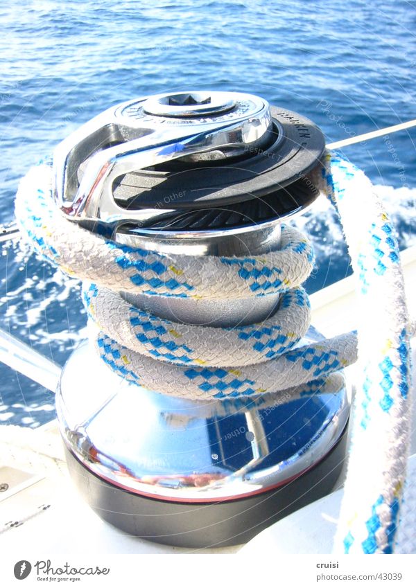 Strippenzieher Segeln Seil Meer Sport Wasser Segel setzen Adria blau