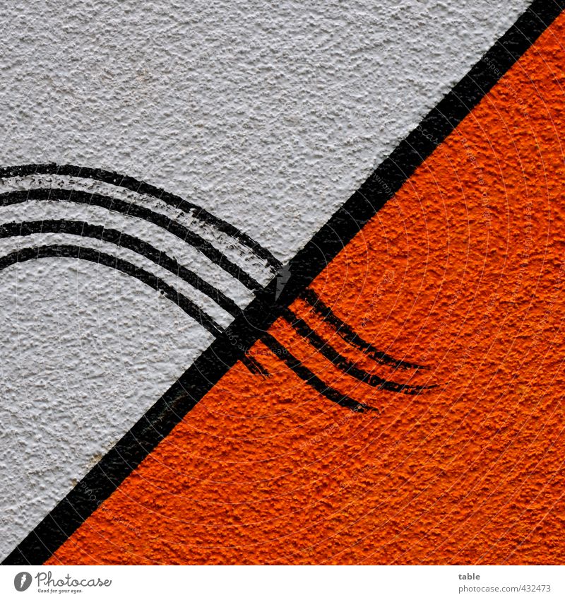 dekorativ Dienstleistungsgewerbe Handwerk Mauer Wand Fassade Graffiti Stein Beton Zeichen Ornament Linie Bogen Kurve ästhetisch dünn frisch einzigartig Stadt