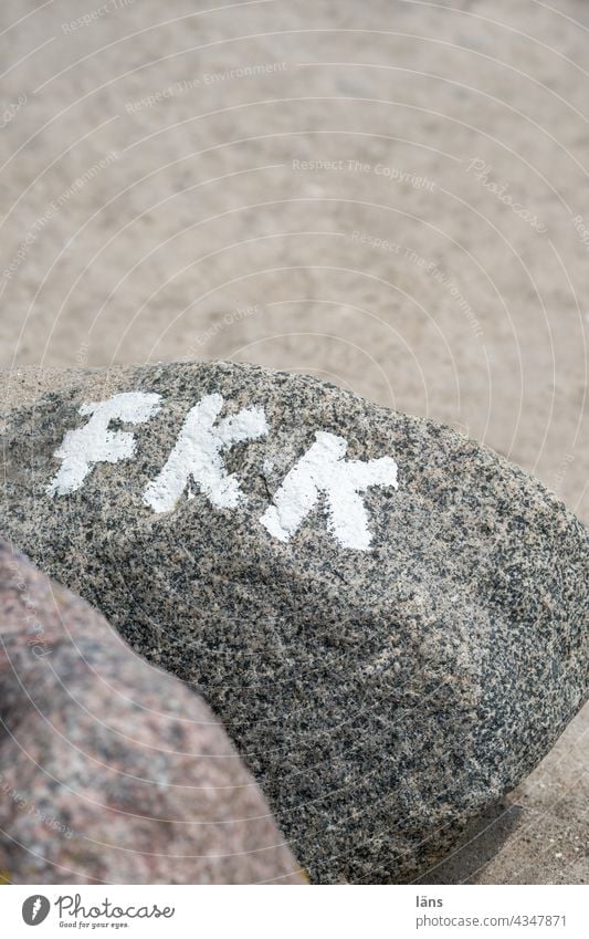 FKK - große Freiheit FKK-Strand Meer Ferien & Urlaub & Reisen Tag Sand Schrift Buchstaben Freikörperkultur Naturismus
