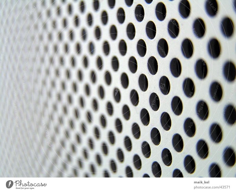Lochblech Muster grau diagonal Elektrisches Gerät Technik & Technologie G5 Punkt Reihe Brennpunkt