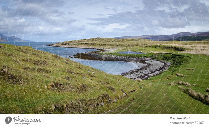 An Aird II Ferien & Urlaub & Reisen Ausflug Ferne Freiheit Natur Landschaft Himmel Gras Küste Bucht Meer Atlantik Teich Halbinsel Isle of Skye Innere Hebriden