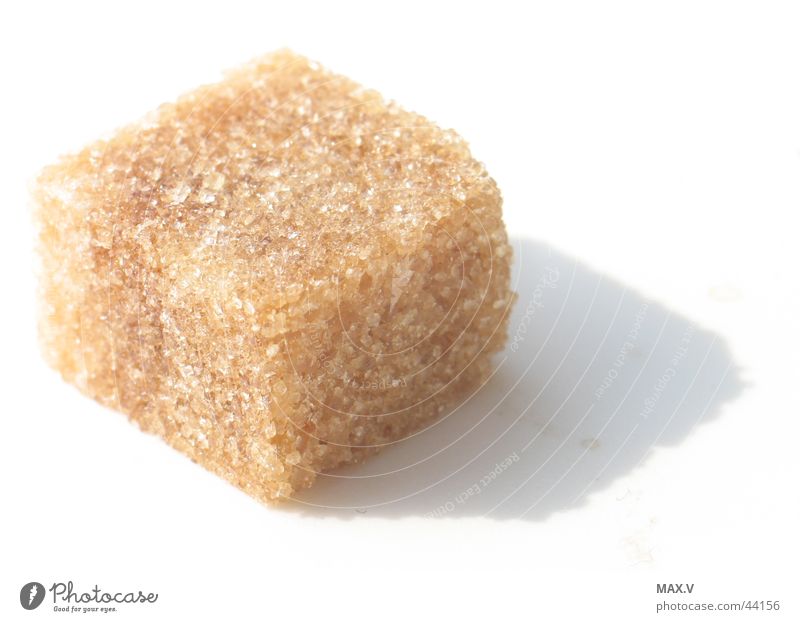 Zuckerwürfel Würfelzucker süß braun Ernährung Kristallstrukturen