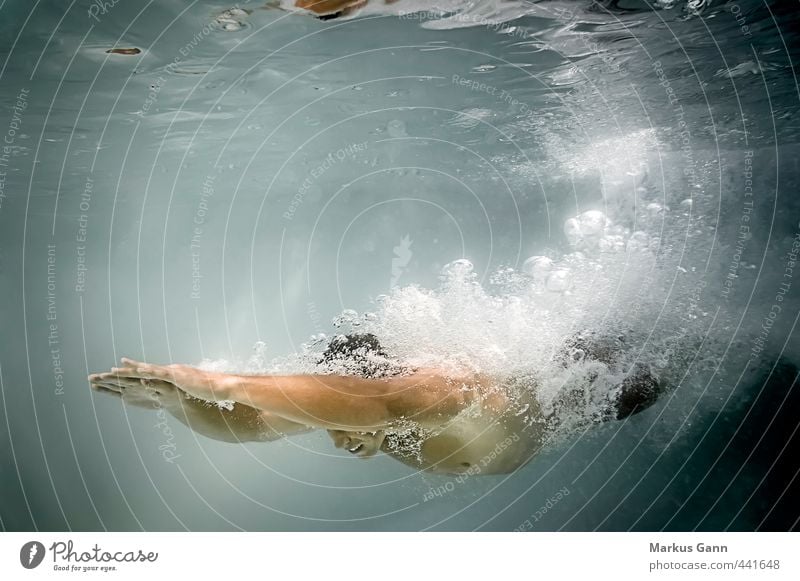 Diving Lifestyle sportlich Fitness Spa Schwimmen & Baden Sommer Sport Schwimmbad Mensch maskulin Junger Mann Jugendliche Körper 1 18-30 Jahre Erwachsene tauchen