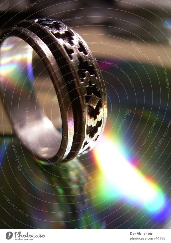 Lord of the Rings Licht rund Reflexion & Spiegelung mehrfarbig Muster Dinge Kreis Compact Disc Punk Loch
