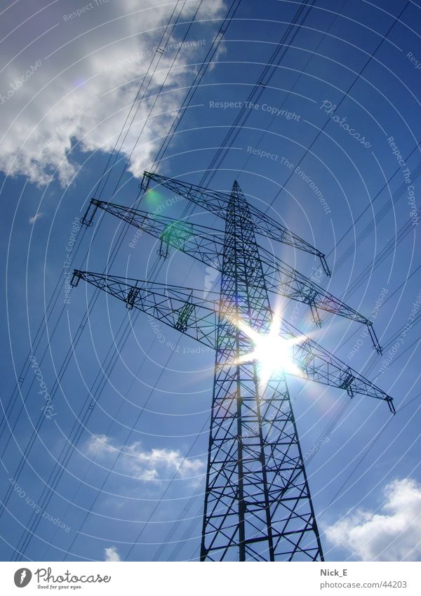 Hochspannungsmast Strommast Hochspannungsleitung Stromtransport Elektrizität Elektrisches Gerät Technik & Technologie UCTE