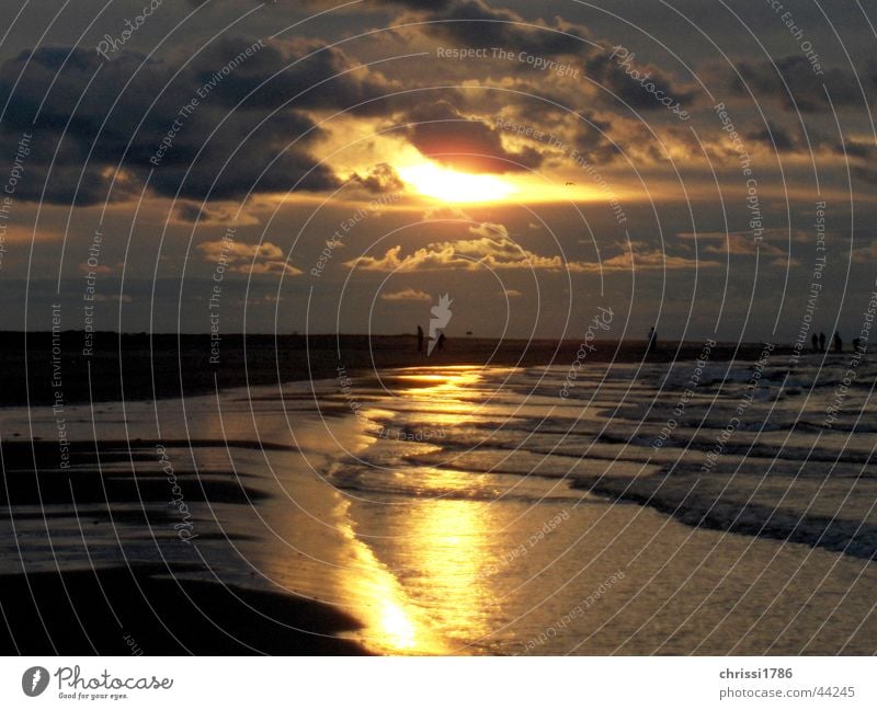 Skagen schön Sonnenuntergang Ebbe Nordseekap Ostseekap Europa Flut