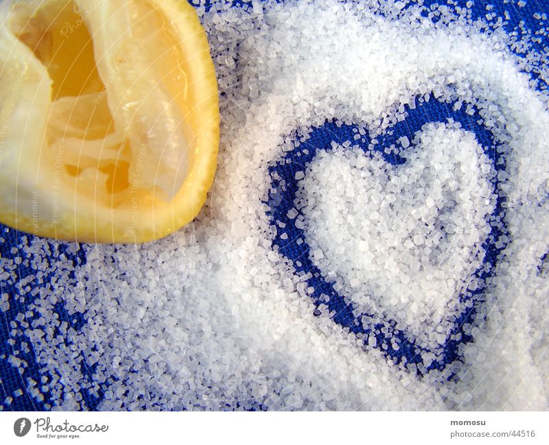 liebe süß sauer Zucker Zitrone gelb Liebe Herz Wut blau verliebt. Liebeskummer