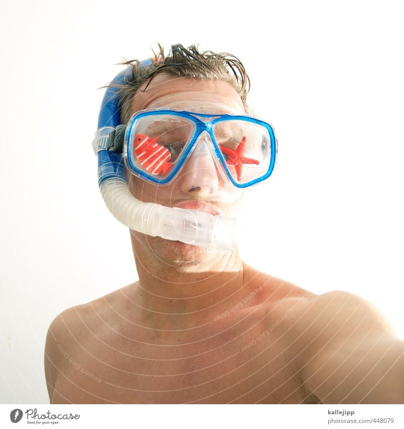 mit meerblick Lifestyle Freude Freizeit & Hobby Sport Wassersport Mensch maskulin Mann Erwachsene Haut Kopf Gesicht Auge 1 30-45 Jahre Maske Brille Flüssigkeit