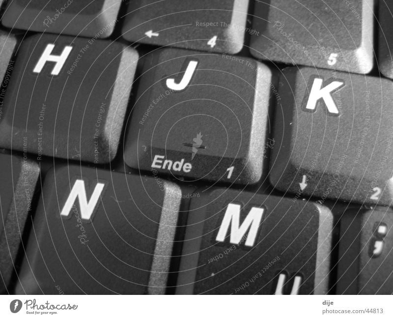 - ENDE - Buchstaben Ziffern & Zahlen Mann Ende schreiben Tastatur Business