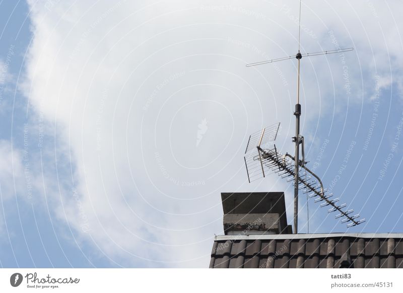 aus meinem fenster, Dach Antenne Wolken Haus Häusliches Leben Himmel frei