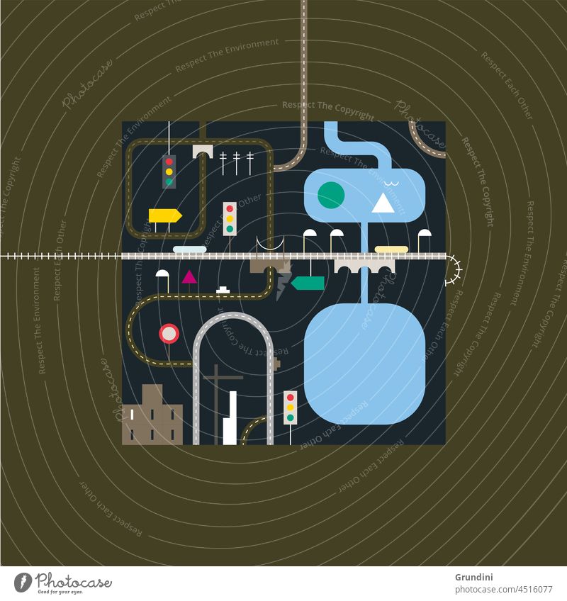 Kleine Welt 6 Landschaften Stadtansichten Gebäude Städte London einfach Grafik u. Illustration