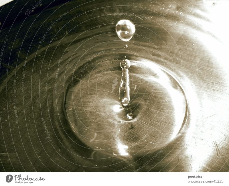 Tropfensäule Kreis nass Wasser Wassertropfen Säule