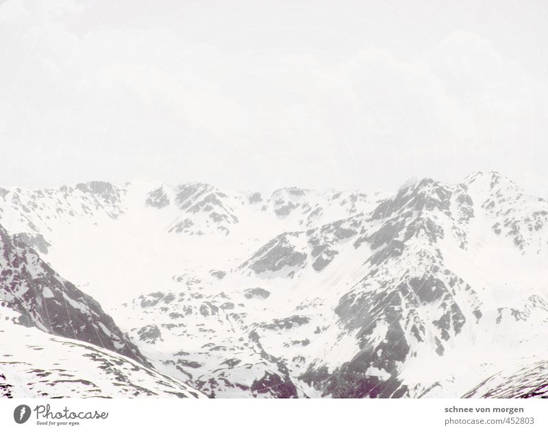 weiß eis berg Ferne Schnee Berge u. Gebirge Klettern Bergsteigen Skipiste Landschaft Luft Himmel Horizont Unwetter Wind Nebel Eis Frost Schneefall Alpen Gipfel