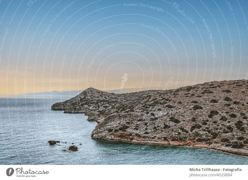 Aussicht von der Insel Spinalonga / Kreta / Griechenland Insel Kreta Landschaft Natur Mittelmeer Meer Wasser Horizont Himmel Sonnenschein Wellen Urlaub