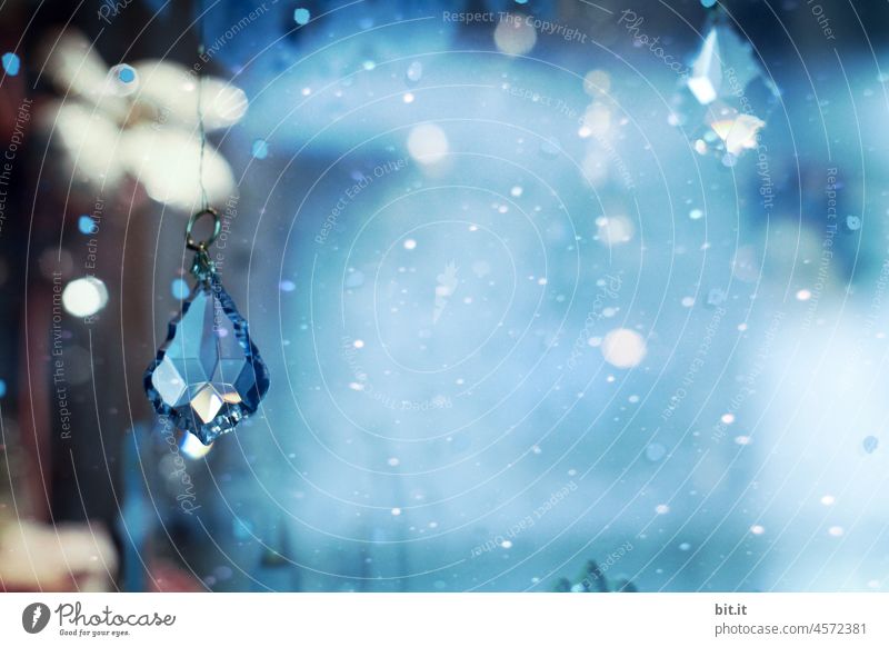 Winter-Klimper Weihnachten & Advent blau Weihnachtsdekoration Dekoration & Verzierung Feste & Feiern festlich weihnachtlich Stimmung Tradition Licht Vorfreude
