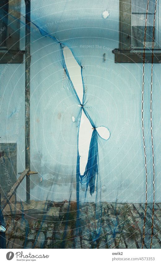 Schnarz Bauplane Netz Außenaufnahme Abdeckung Fassade Modernisierung Strukturen & Formen Kunststoff abstrakt Detailaufnahme Muster Silhouette Figur Schatten