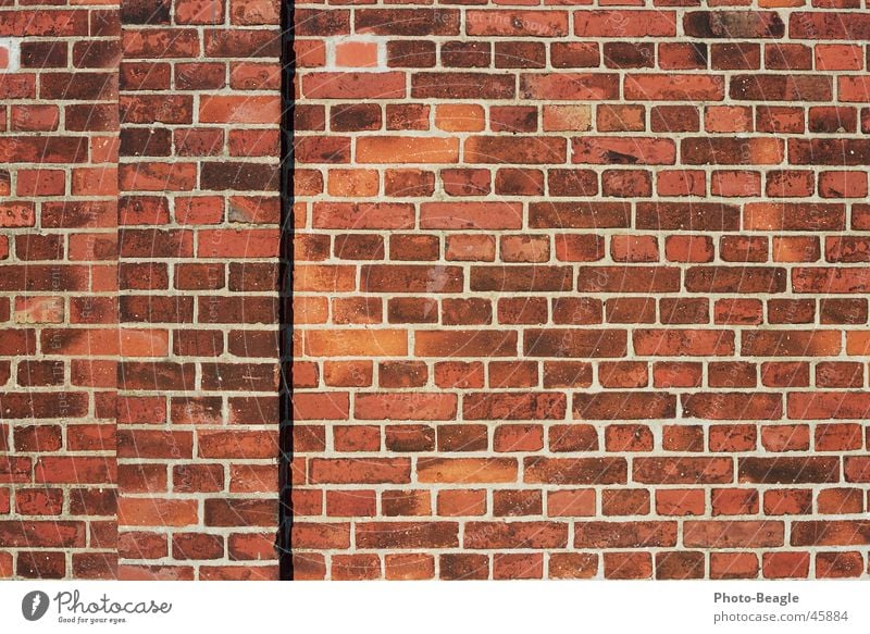 Ziegel 2-4 Mauer Backstein Wand Hintergrundbild Stein wallpaper brick bricks red brick red-brick Backsteinwand