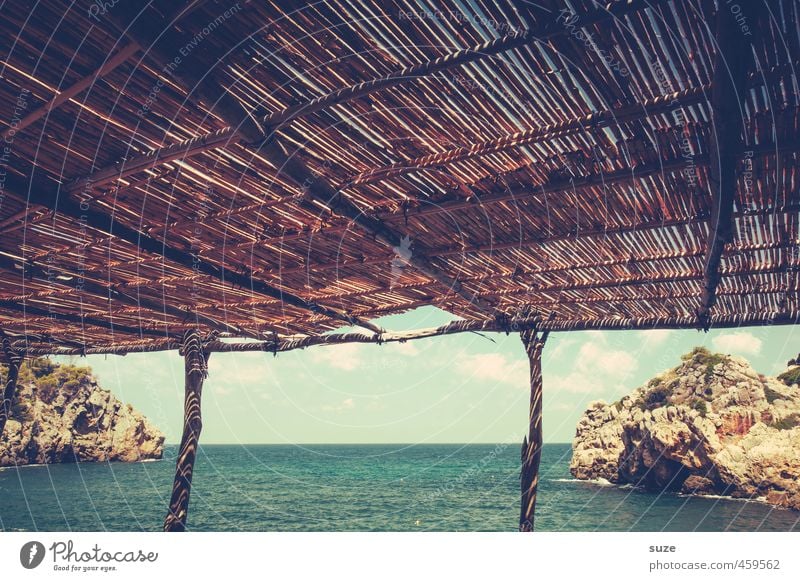 Das Fenster zum Meer Wellness Zufriedenheit Erholung Freizeit & Hobby Ferien & Urlaub & Reisen Sommer Umwelt Natur Landschaft Wärme Felsen Küste Bucht Balkon