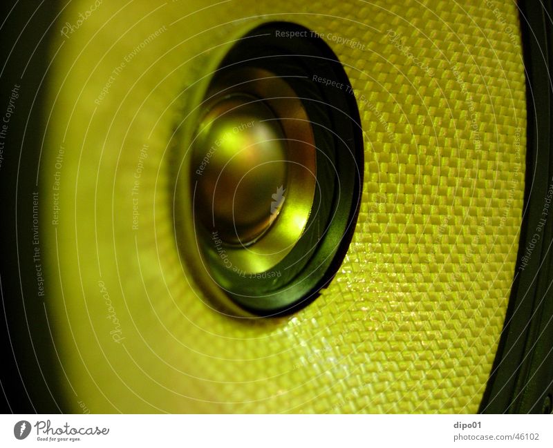 Lautsprecher Makro gelb speaker Makroaufnahme pa