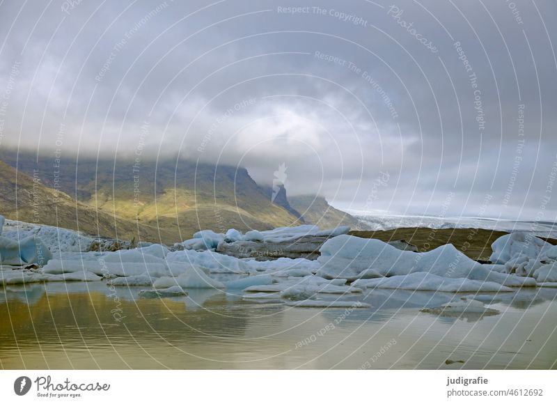 Island Fjallsarlon Gletscher Frost Eis außergewöhnlich fantastisch kalt natürlich wild See Seeufer Klima Klimawandel Natur Landschaft Urelemente Himmel Wolken
