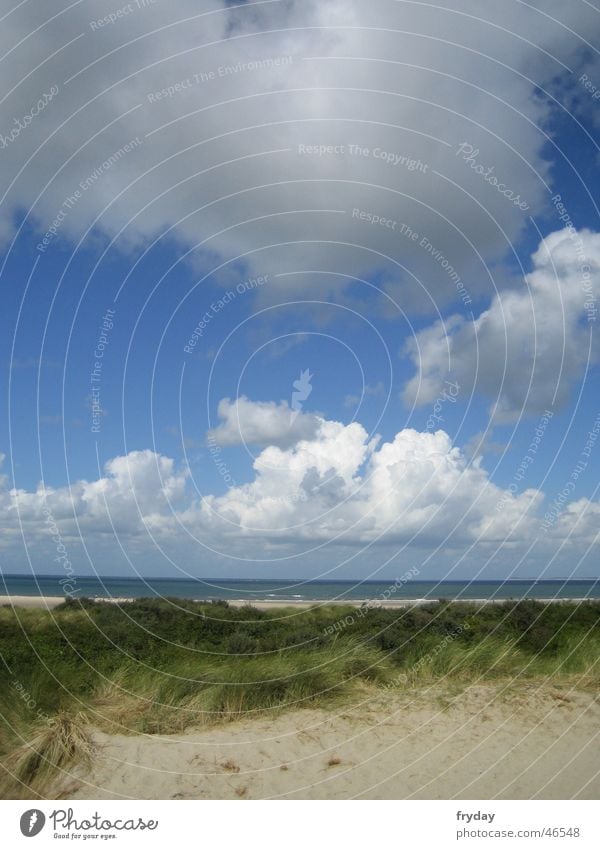 an der nordseeküste ... See Küste Meer Strand Wolken schlechtes Wetter Nordsee Sand Stranddüne Himmel