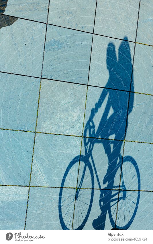 Kachelmann Fahrrad Fahrradfahren Schatten Schattenspiel Außenaufnahme Sonnenlicht Wege & Pfade Mobilität Tag Fahrradtour Fahrradweg Freizeit & Hobby