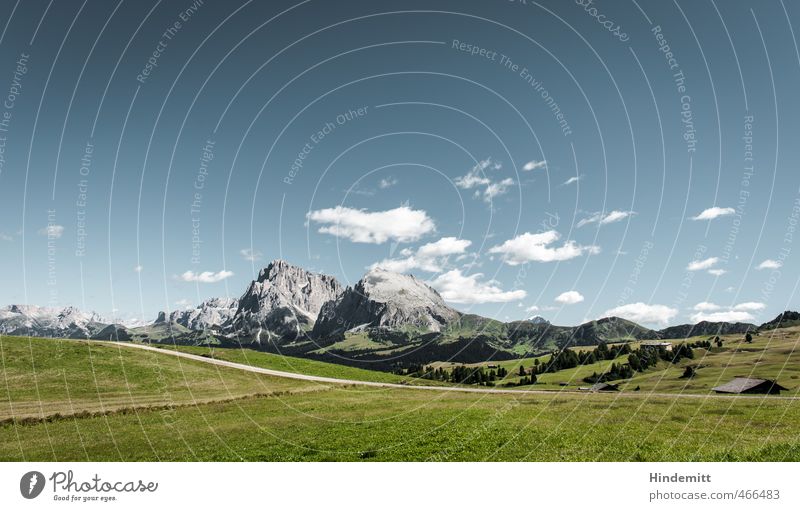 Tatsächlich Kulturlandschaft [landscape] Umwelt Natur Landschaft Urelemente Erde Luft Himmel Wolken Schönes Wetter Gras Wiese Wald Hügel Felsen Alpen