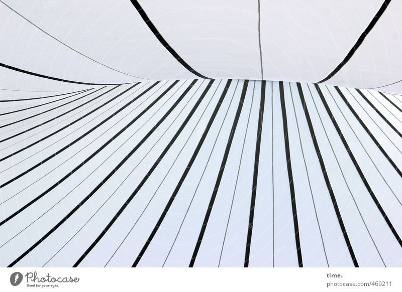 Luftnummer Technik & Technologie High-Tech Zelt Zeltplane Zelthimmel Dach Naht Kunststoff Linie Streifen Netzwerk sportlich gigantisch hoch modern Stress bizarr
