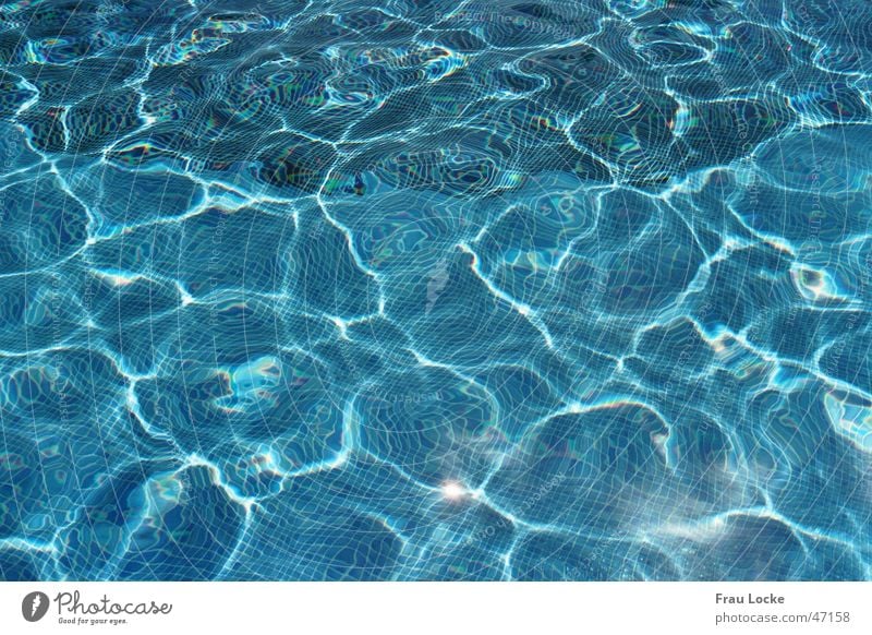 Wasser Schwimmbad Wasserspiegelung Muster Planschbecken Ferien & Urlaub & Reisen Sommer Becken schwimbecken Sonne
