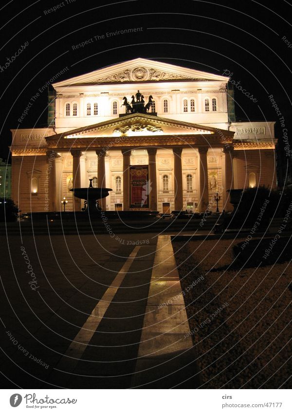 Bolchoj Theater at night Moskau bolchoj Russland Oper moscow
