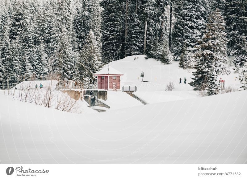 cozy dam schnee snow winter winterwunderland kalt weiss gemütlich berge schweiz suisse suisa switzerland lenzerheide Berge u. Gebirge ruhig Eis alpen Wetter